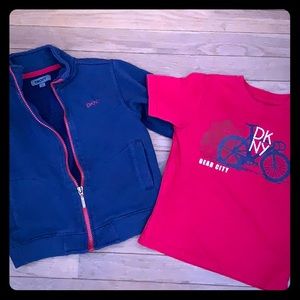DKNY track jacket and t-shirt